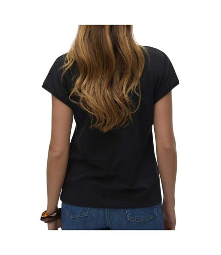 T-Shirt noir femme vero moda dubarry - s