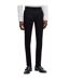 Mens Virgin Wool Trousers Black Boss-4
