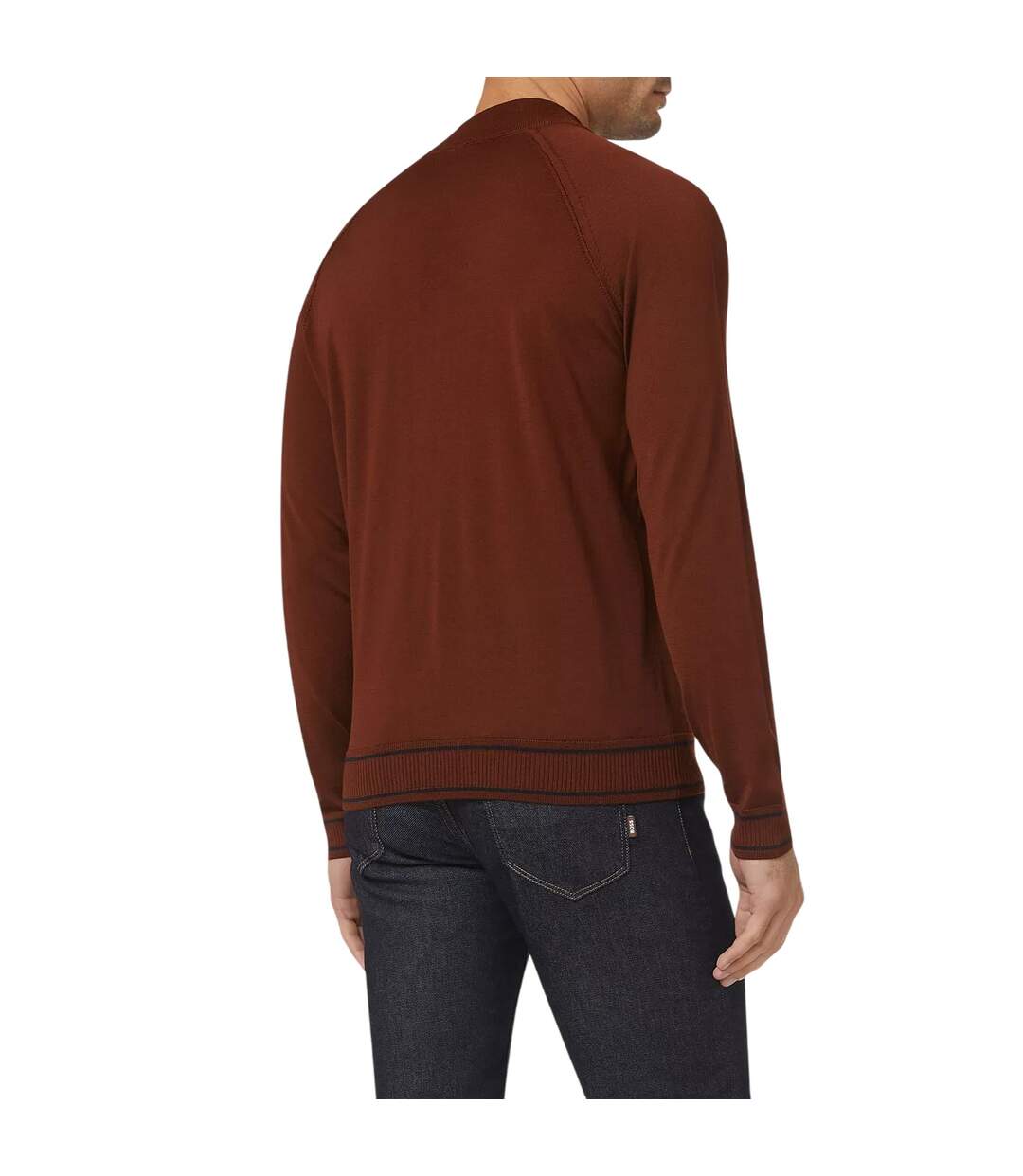 Sweat Manches Raglan Homme Marron Boss-3