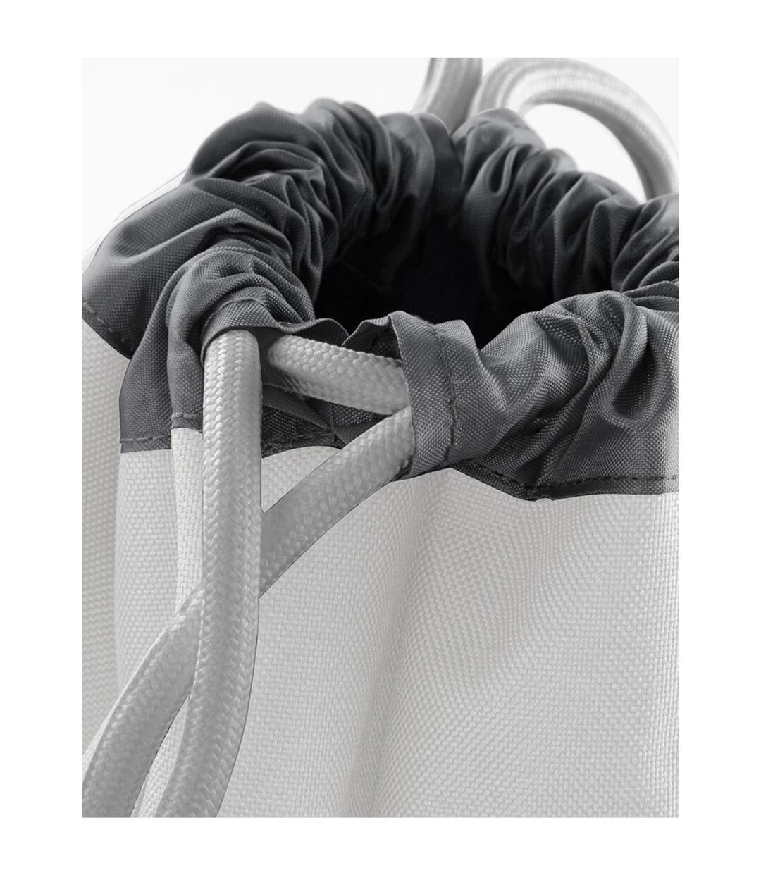Athleisure Water Resistant Drawstring Sports Gymsac Bag One Size Ice Grey Bagbase-3