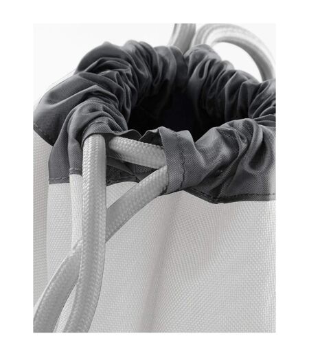 Athleisure Water Resistant Drawstring Sports Gymsac Bag One Size Ice Grey Bagbase