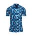 Mens blossom short-sleeved shirt navy Raging Bull-1