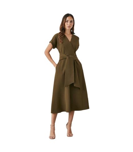 Robe mi-longue femme kaki Principles