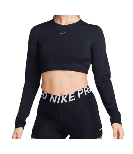 T-Shirt noir femme nike crop - l