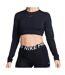 T-Shirt noir femme nike crop - l-1