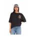 T-shirt femme col rond avec imprimé devant et dos Flower Vondutch-1