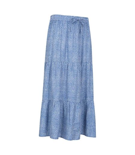 Womens/ladies Palermo Tiered Midi Skirt Corn Blue Mountain Warehouse