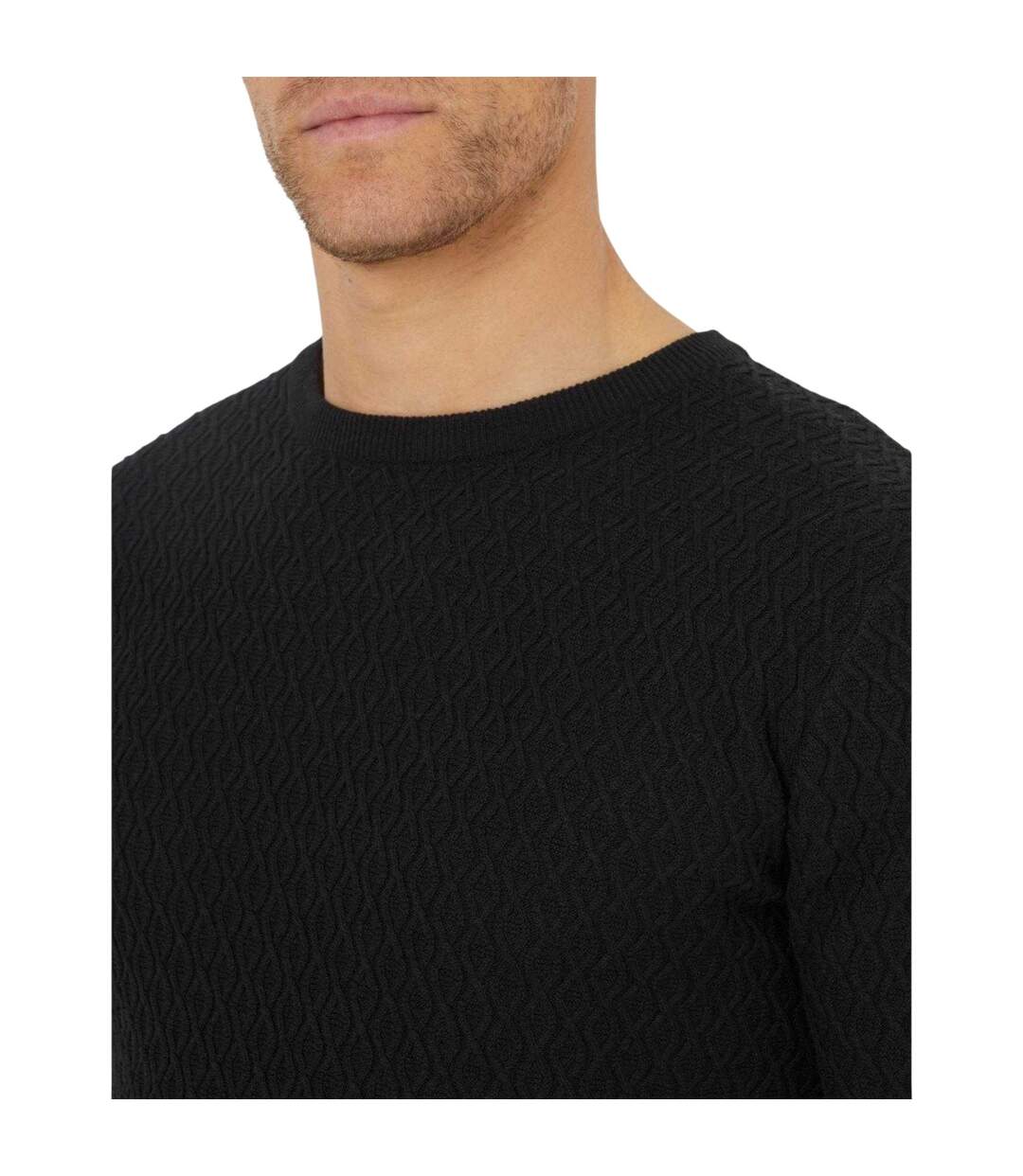 Pull Motif/style Logo Staleyhall Homme Noir Threadbare-4