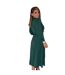 Robe Mi-longue Femme Bleu Sarcelle Ax-2