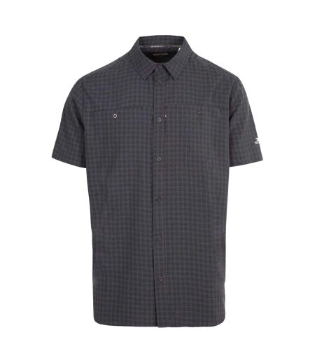 Chemise Manches Courtes Motif/style À Carreaux Gilcrux Homme Gris Foncé À Carreaux Trespass
