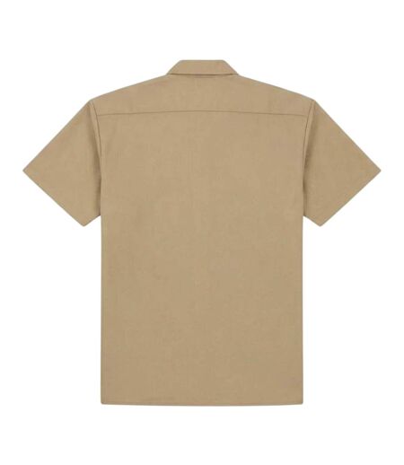 Mens Relaxed Fit Short-sleeved Shirt Beige Dickies