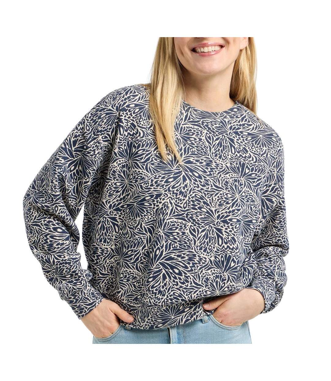 Sweat beige/noir femme ragwear wuss-1