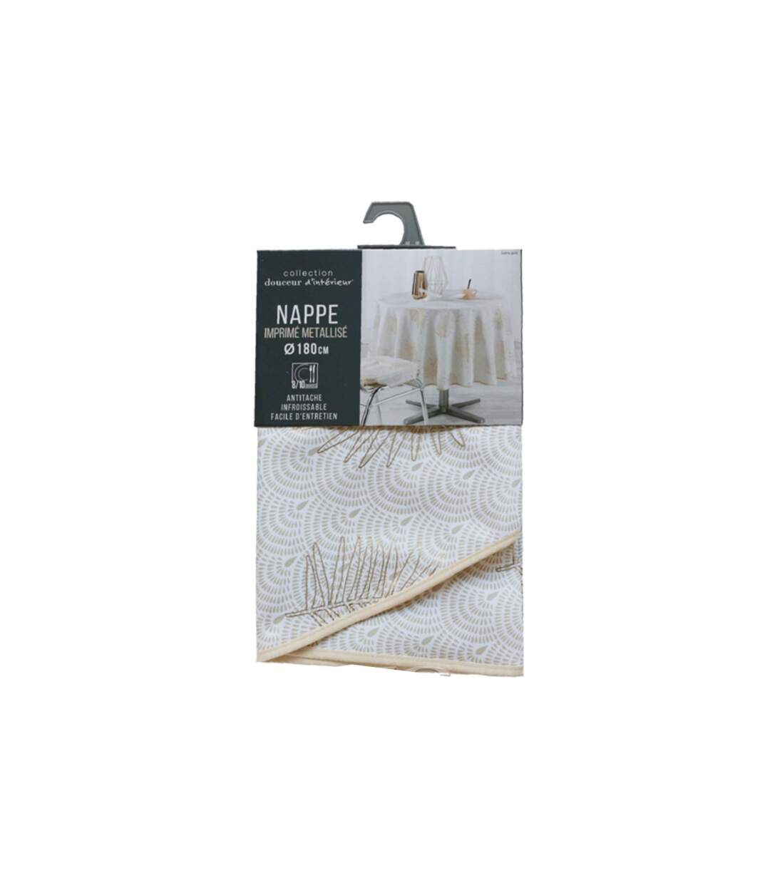 Nappe Antitache Ronde Sunny Gold 180cm Or-2