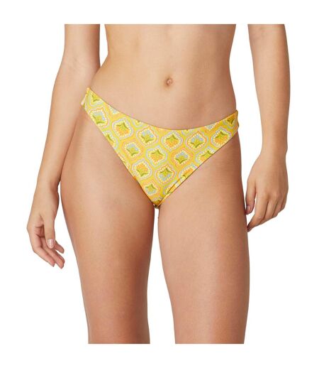 Slip de bain réversible jaune Majolique