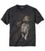 Men's Dark Brown Tie-Dye Print T-Shirt - Panther Print