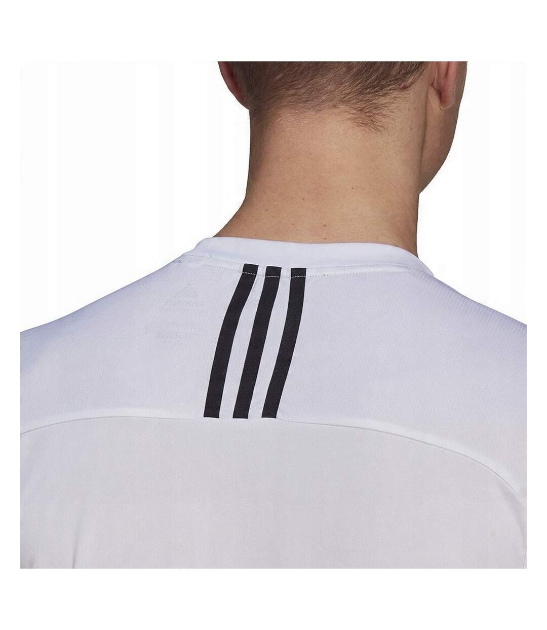 T-shirt Sport Style 3 Rayures Designed To Move Homme Blanc Adidas-4