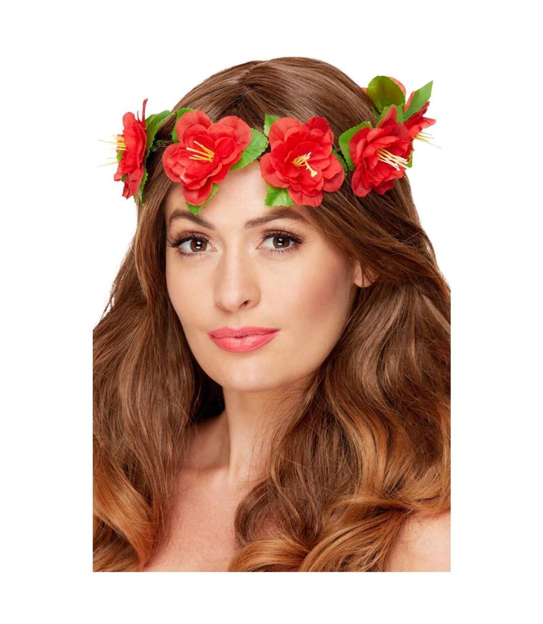 Couronne hawaiian rouge Smiffys-1