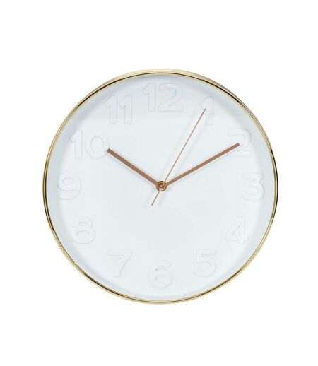 Horloge ronde Deco Chic - Diam. 30,5 cm - Blanc