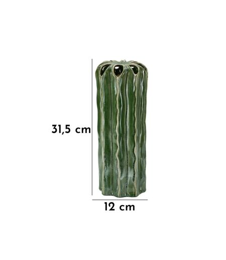 Vase en Céramique Cactus 31cm Vert