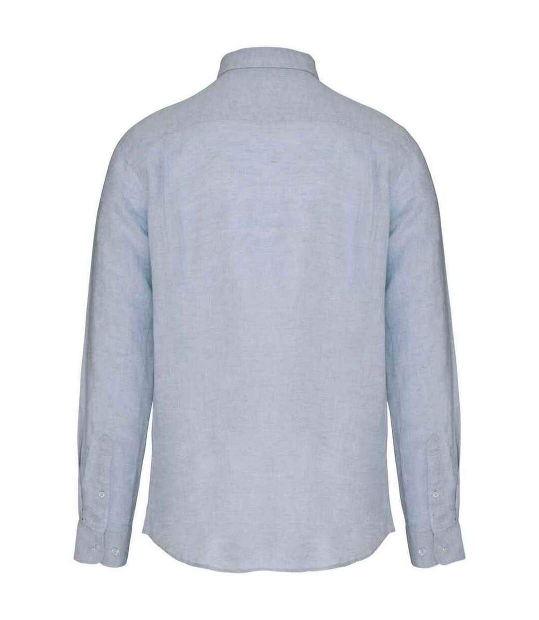 Mens linen long-sleeved shirt linen blue Spasso-2