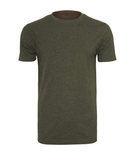 Mens t-shirt round neck olive Build your Brand