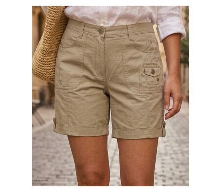 Short en coton Femme MAYFLOWER MARK2 : le confort absolu d'un basique chic