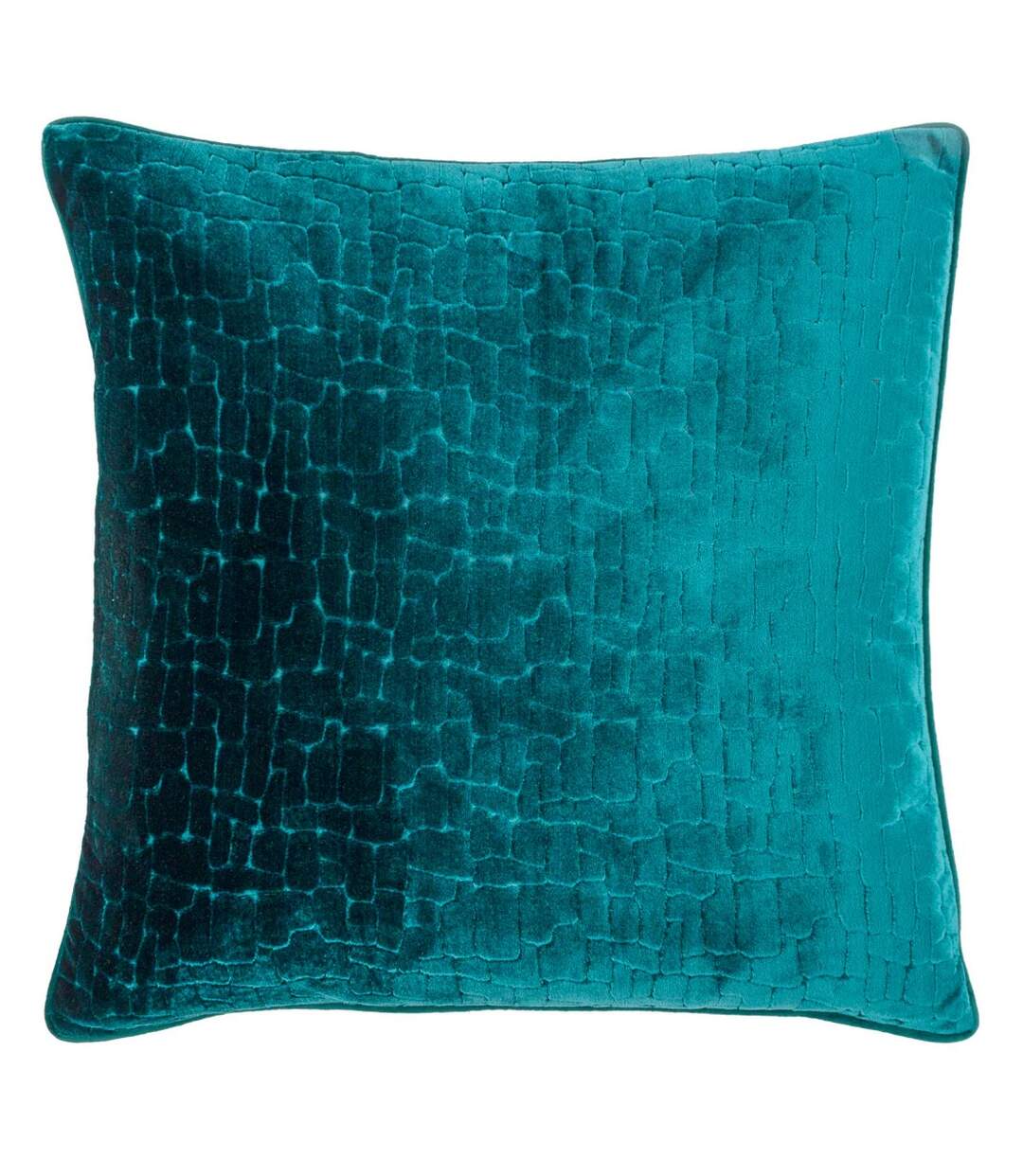 Bloomsbury velvet cushion cover 50cm x 50cm teal Paoletti-1