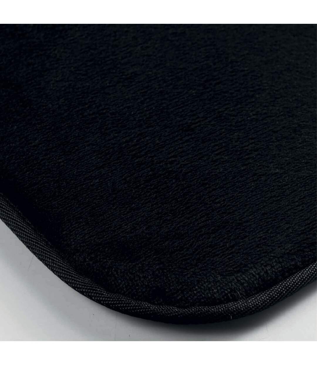 Tapis Uni en Flanelle Flanou 60x110cm Noir-2