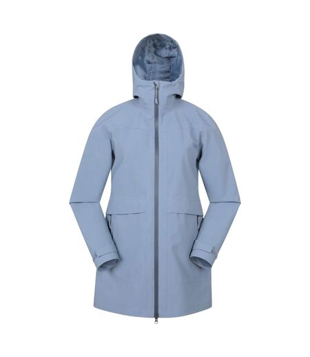 Womens/ladies april longline waterproof jacket blue Mountain Warehouse