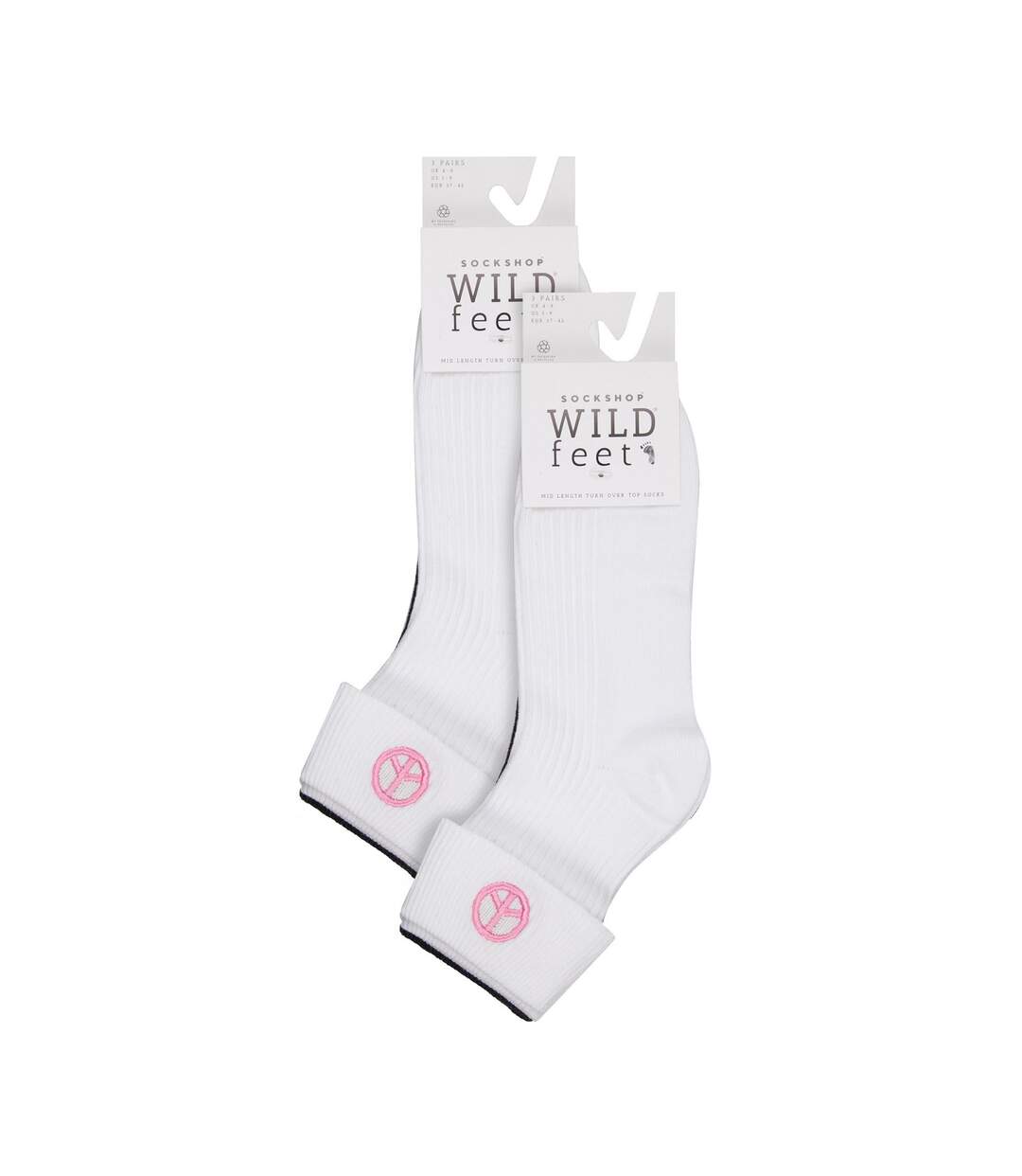 6 Pair Ladies Turn Over Lounge Socks-2