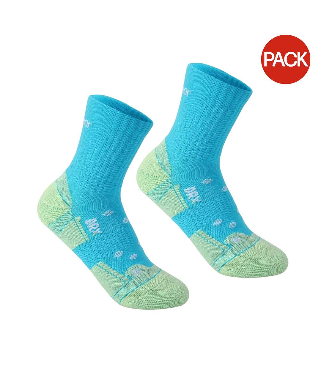 Pack Of 2  Womens/ladies Running Socks  Teal Karrimor-1