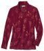 Women's Red Microfleece Jumper with Floral Print