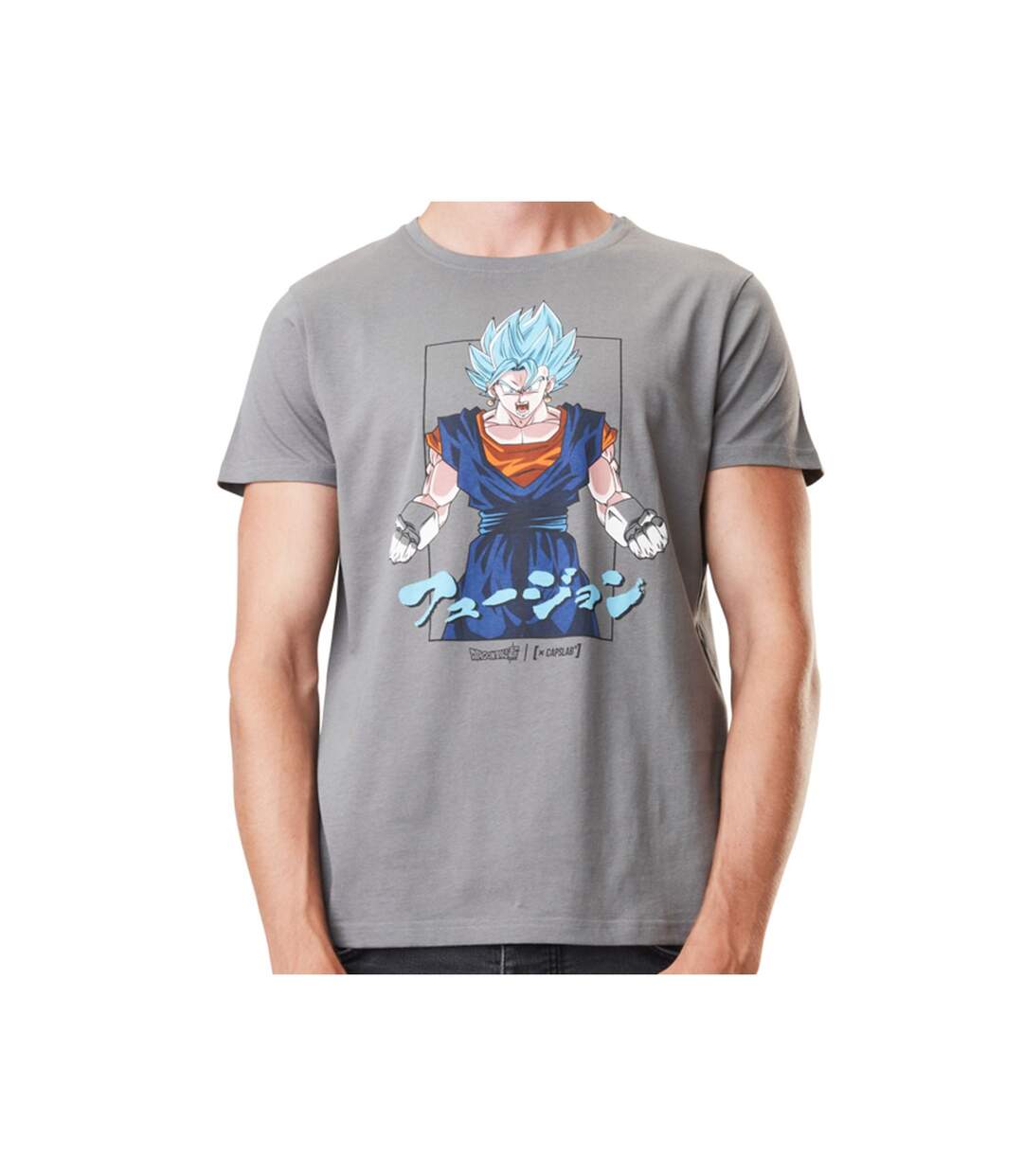 T-shirt homme en coton col rond Dragon Ball Super Super Saiyan Blue Capslab