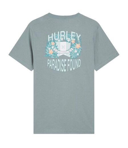 Mens Paradise Found T-shirt Grey Blue Hurley