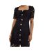 Dorothy Perkins Womens/Ladies Lace Button Front Mini Dress (Black) - UTDP3108