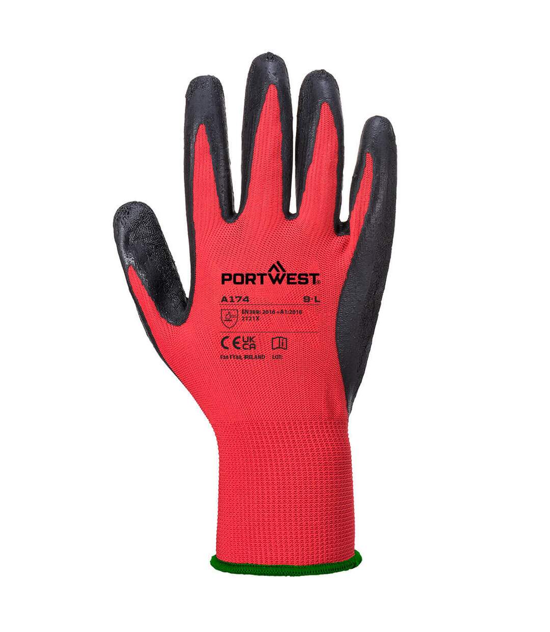 Gants a174 adulte m rouge / noir Portwest-2