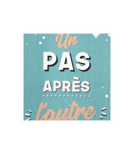 Tapis Déco Un Pas Après l'Autre 50x80cm Bleu