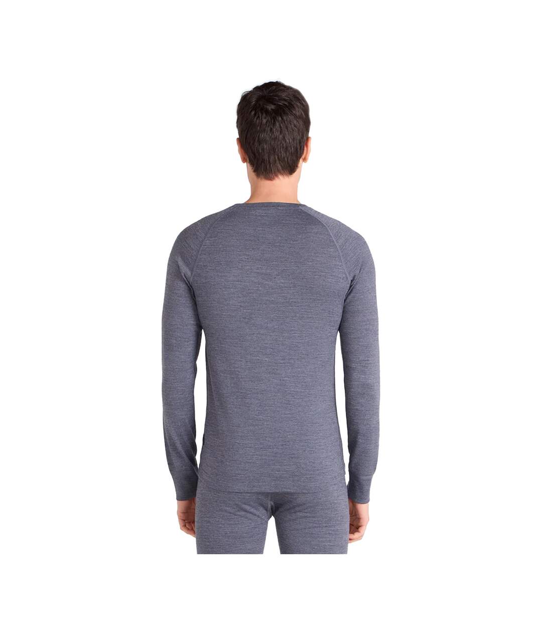Mens Merino Wool Base Layer Top Grey Animal-3