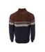 Pull Marine/Marron Homme RMS26 Chenille - L-2