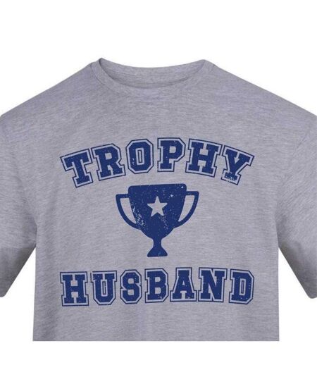 Mens Trophy Husband T-shirt Grey AWD