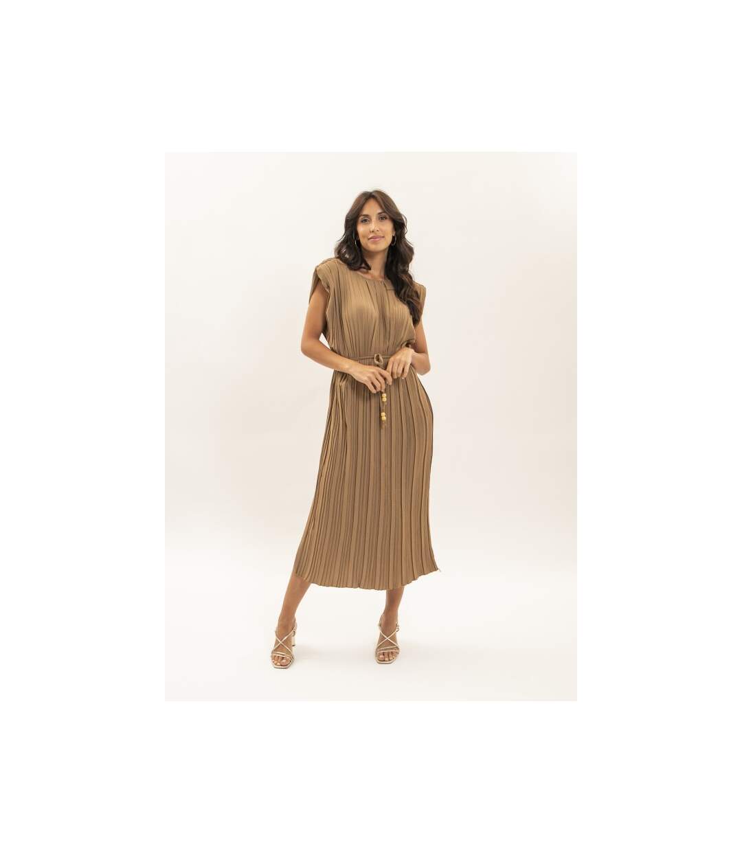 Robe midi plissée IROVE - Dona X Lisa-4