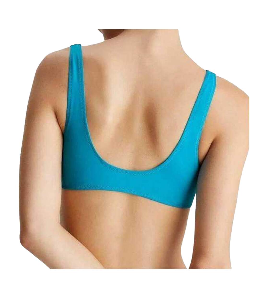 Haut De Maillot De Bain Motif/style Logo Femme Bleu Calvin Klein-2