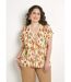 T-shirt col V ample manches courtes-1