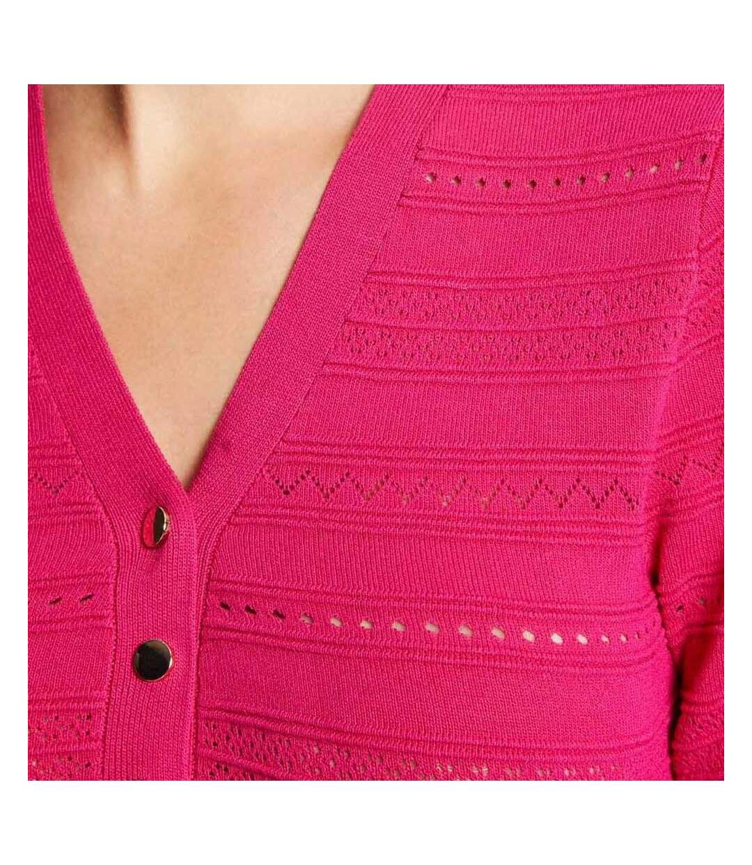 Pull Manches courtes Fuchsia Femme Morgan ISHI - S-3