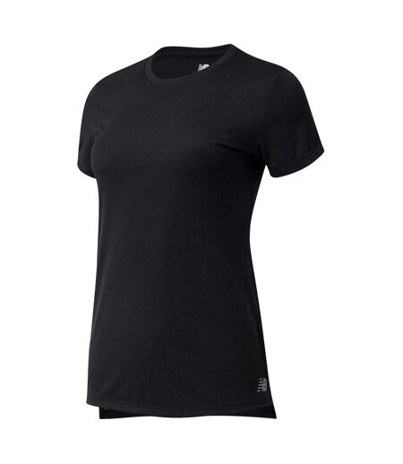 T-shirt Course À Pied Motif/style Uni Femme Noir New Balance