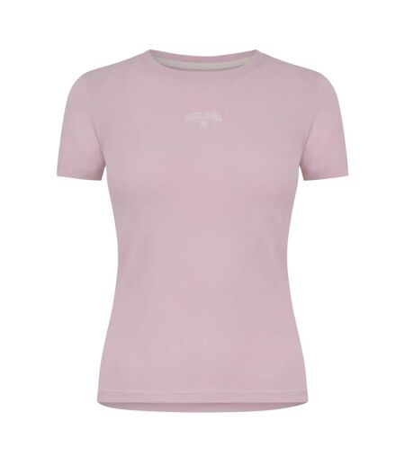 Womens/ladies Star Print Slim T-shirt Lilac Guess