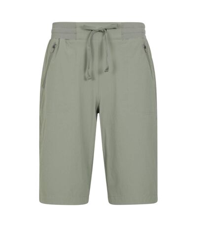 Womens/ladies Explorer Long Shorts Khaki Green Mountain Warehouse