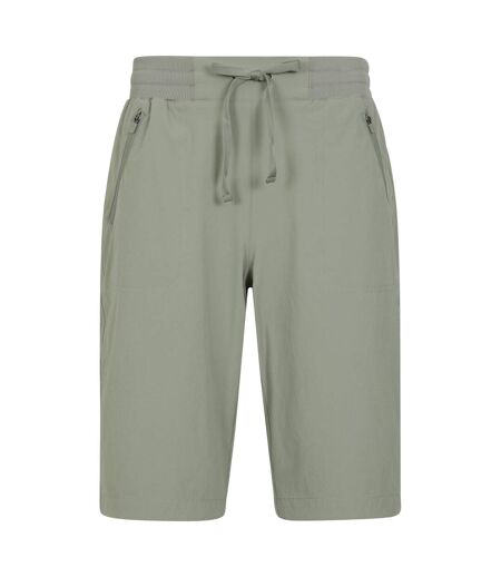Womens/ladies Explorer Long Shorts Khaki Green Mountain Warehouse