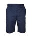Short De Travail Adulte Bleu Marine Sombre Gris Carson Contrast-1