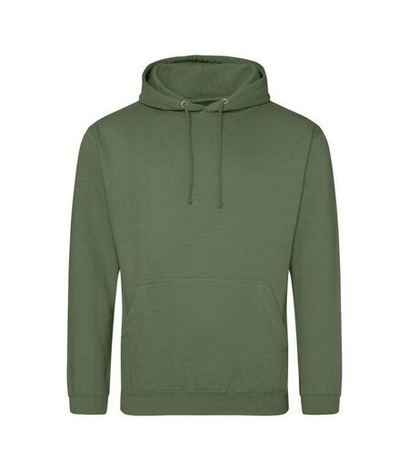 Sweat À Capuche College Adulte Vert Kaki Awdis